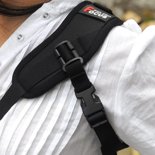 Vista 8 de Fotasy Correa de diseño ergonómico para cámara, correa ajustable para el cuello de la cámara, con liberación rápida y correa de seguridad