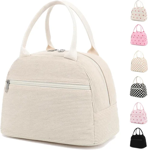 Vista 17 de GYEUKHAM - Bolsa de almuerzo para mujeres, fiambrera para hombres adultos y niños niñas, pequeña y linda, con gran capacidad, bolsa de almuerzo