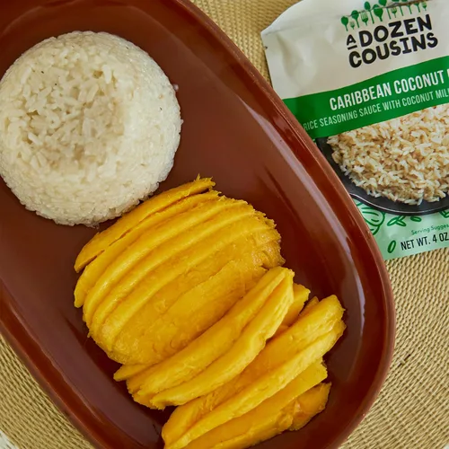 Vista 6 de Paquetes de salsa de condimento de arroz A Dozen Cousins, sazona y prepara tus propios platos de arroz, paquete variado de 6 unidades, Arroz Con