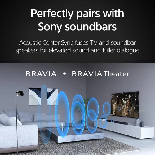 Vista 2 de Sony Mini televisor LED QLED 4K Ultra HD de 55 pulgadas BRAVIA 7 Smart Google TV con Dolby Vision HDR y características exclusivas