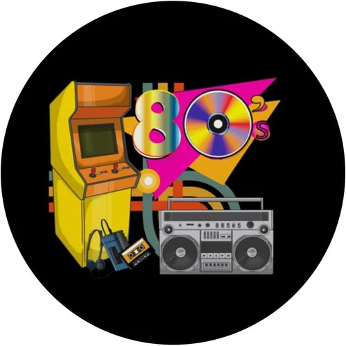Vista 3 de Love the Vintage Retro 80s, Boom Box, Cassette Tape, Arcade PopSockets Standard PopGrip