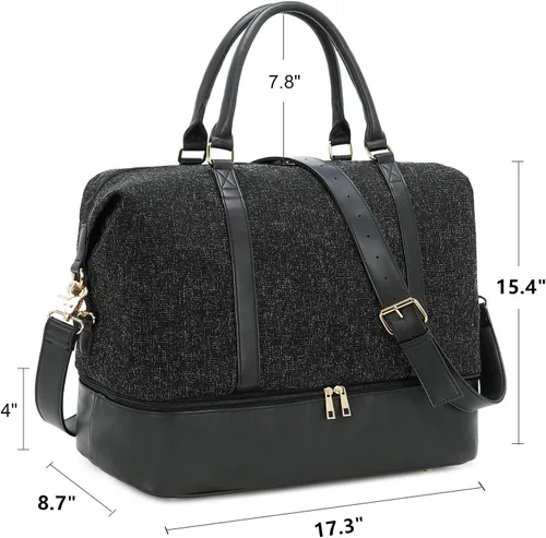 Vista 5 de CAMTOP Bolso de viaje para mujer con funda de equipaje y compartimento para zapatos