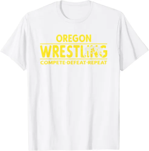 Vista 69 de Oregon Wrestling - Camiseta para competir, derrota, repetir