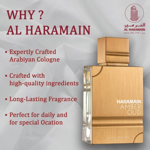 Vista 7 de Al Haramain Amber Oud White Edition Eau De Parfum Spray Unisex 3.4 onzas