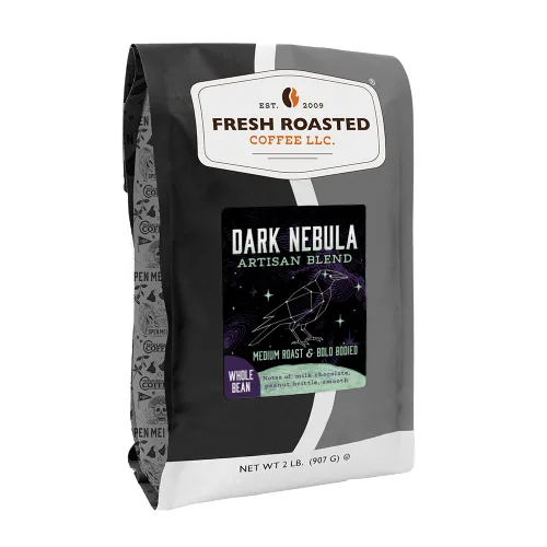 Vista 11 de Fresh Roasted Coffee, Blackbeard's Revenge, 12 onzas, tostado medio, Kosher, grano entero