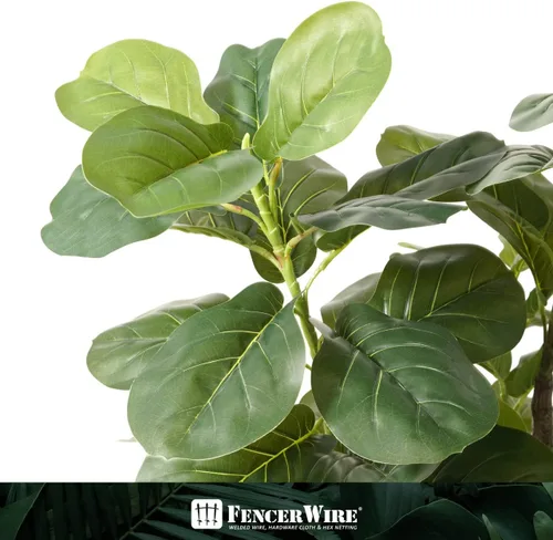 Vista 4 de Fencer Wire Árbol de higuera artificial de hoja de violín, 6/7 pies en maceta con musgo seco, para casa, oficina, tienda, árbol sintético de ficus