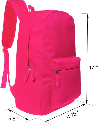 Vista 3 de Moda West 17 Inch Bulk Backpacks with School Supply Kit - Case of 12 Wholesale Backpacks Assorted