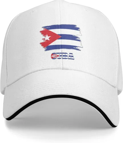 Vista 2 de Gorra de béisbol con bandera cubana vintage para hombre y mujer
