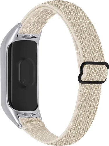 Vista 2 de Correa deportiva compatible con Xiaomi Mi Band 5, banda elástica de repuesto tejida deportiva suave transpirable ajustable de 5.3 a 8.3 pulgadas