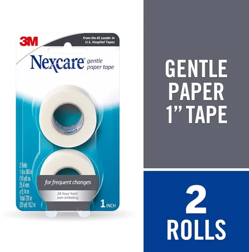 Vista 9 de Nexcare - Cinta de papel suave de 1 pulgada x 10 yardas, 20 años (paquete de 3)