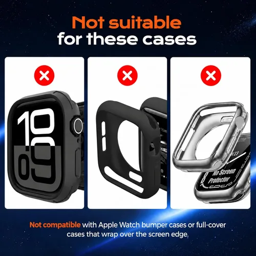 Vista 5 de 3 protectores de pantalla para Apple Watch Series 7/8/9 de 1.614 in