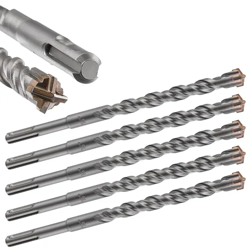 Vista 16 de Wensilon Broca para hormigón, 1 unidad, 1 pulgada x 10 "-8 pulgadas, material de carburo de doble rosca de tipo cruzado, adecuado para hormigón