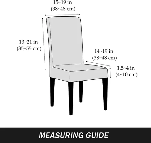 Vista 6 de Fundas elásticas para sillas de comedor, fundas protectoras de asiento extraíbles de terciopelo suave para silla Parson (2, beige)