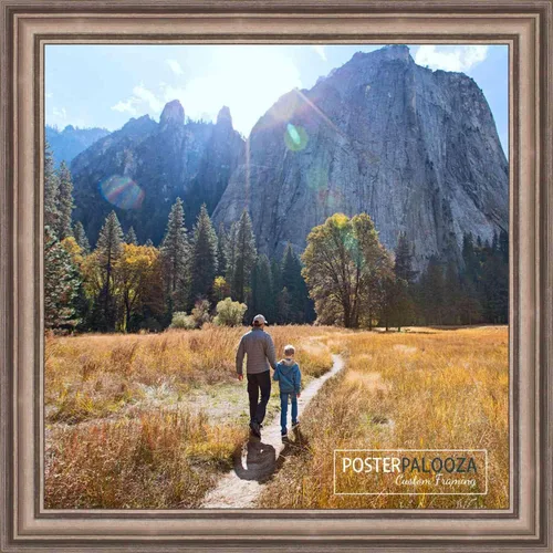 Vista 3 de Poster Palooza 3x3 Inch Traditional Silver Complete Wood Square Picture Frame with UV Acrylic Plexiglass, Foam Board Backing & Hardware Included