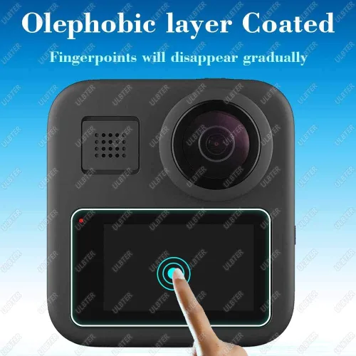 Vista 6 de ULBTER Protector de pantalla para cámara GoPro MAX/Max 2025 360 [no para Max 2] + cubierta de tapa de lente [2 + 3 paquetes], protector de vidrio