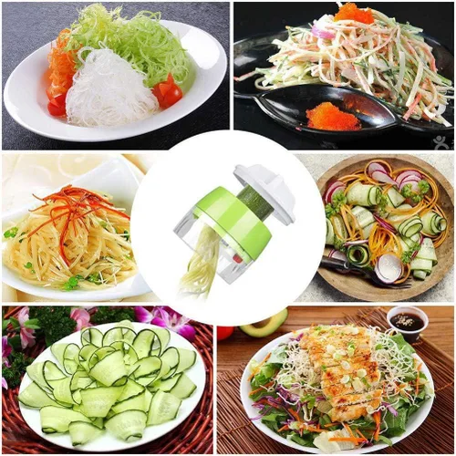 Vista 9 de Espiralizador de verduras de mano, espiralizador manual de verduras, cortador en espiral para zanahorias y pepinos (1#)