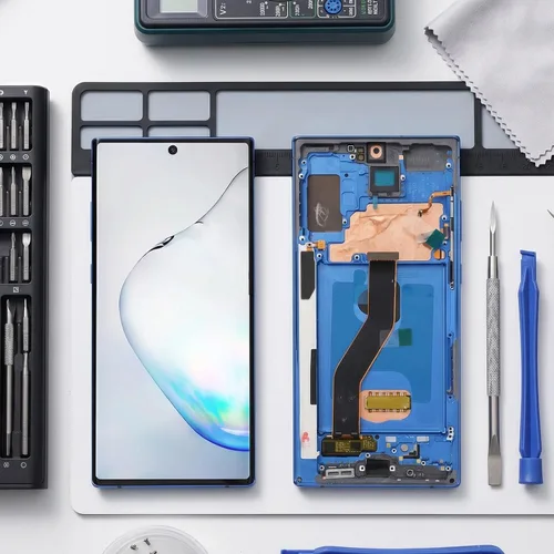 Vista 6 de Reemplazo de pantalla de teléfono para Galaxy Note 10 Plus, pantalla AMOLED de 6.8 pulgadas con soporte de huellas dactilares, ensamblaje