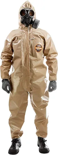 Vista 5 de MIRA Safety Traje de protección desechable con capucha y puño elástico