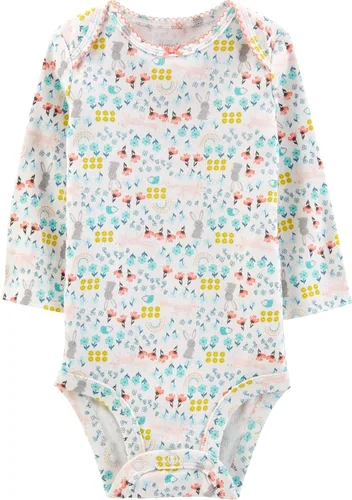 Vista 2 de Simple Joys by Carter's - Mameluco de manga larga para niña bebé, paquete con 5