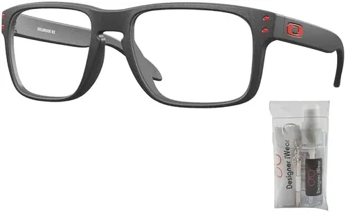 Vista 2 de Oakley Holbrook - Lentes cuadrados OX8156 para hombre + paquete con kit de gafas de diseñador iWear