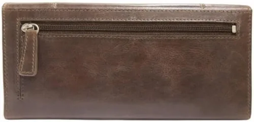 Vista 6 de Mancini - Cartera de piel triple con seguridad RFID para mujer