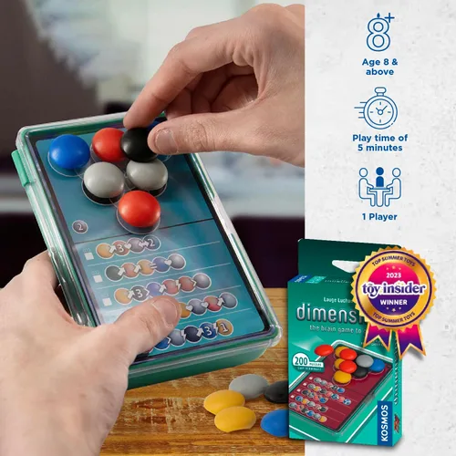 Vista 3 de Dimension: The Brain Game to Go - Juego de rompecabezas de apilamiento 3D con 200 desafíos y 4 niveles de dificultad para edades de 8 años
