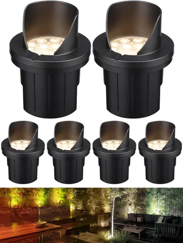 Vista 14 de LEONLITE Dia. 4 Pulgadas Luces de Pozo LED Empotradas en Suelo 5CCT para Paisajismo, 5 Temperaturas de Color Seleccionables, 12-24V AC/DC CRI90 Bajo
