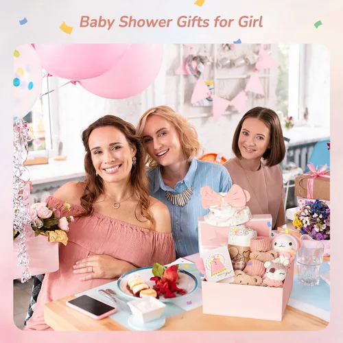 Vista 8 de Strawberry Fairy Juego de Regalo de 10 Piezas para Bebés Niñas, Artículos Esenciales para Recién Nacidos Regalos para Bebé Niña, Cesta de Regalo