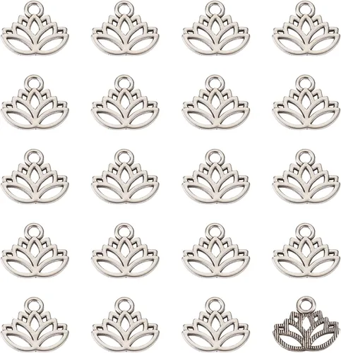 Vista 13 de Craftdady Colgantes de aleación de plata antigua estilo tibetano, bonitos dijes colgantes de metal, colgantes de animales vintage, dijes colgantes