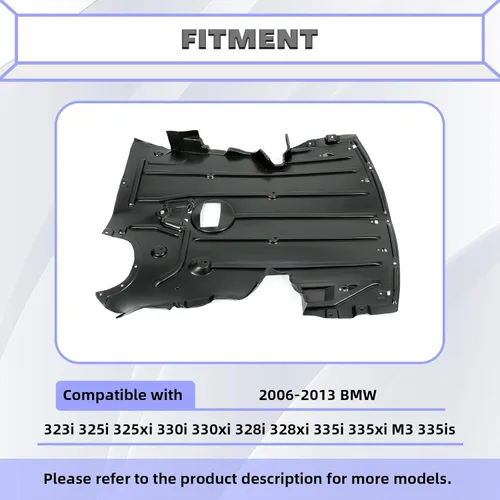 Vista 4 de HECASA Protector de salpicadero frontal compatible con BMW 323i 325i 325xi 330i 330xi 328i 328xi 335i 335xi 3.0L M3 4.0L 335is de 2006-2013