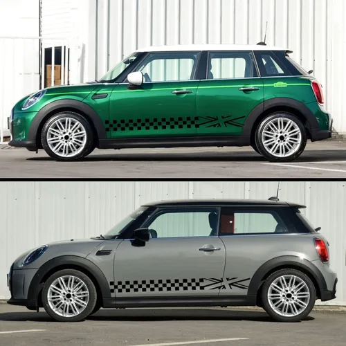 Vista 4 de 2 calcomanías universales de 78.7 pulgadas para la carrocería del lado del automóvil, calcomanías autoadhesivas para tira lateral, calcomanías