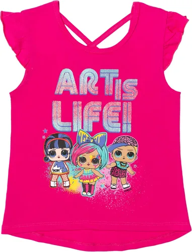 Vista 3 de L.O.L. Surprise! Conjunto de 4 piezas de camiseta de manga corta y pantalones cortos