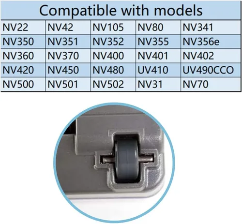 Vista 3 de VYH Ruedas de repuesto para aspiradora Shark Navigator Rotator Modelos NV341, NV350, NV351, NV352, NV355, NV356e, NV500, NV501, NV502 más (2 pares)