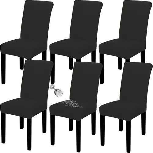 Vista 87 de Easy-Going - Juego de 2 fundas para sillas de comedor 100% impermeables, de tela Jacquard elástica, fundas protectoras removibles y lavables