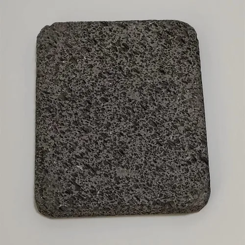 Vista 2 de Baldosa de piedra volcánica para cocinar, superficie plana sin ranura, esquinas redondeadas, 6 "x 8", piedra volcánica para cocinar pizza, carne