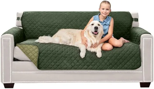 Vista 64 de Sofa Shield - Funda para sofá Loveseat con correa patentada, protector de cojín, funda reversible diseñada en EE. UU. resistente a manchas