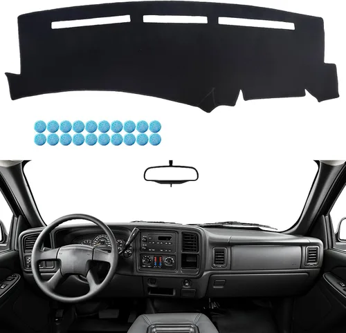 Vista 8 de Cubierta de tablero para Chevrolet Silverado 2007 2008 2009 2010 2011 2012 2013 2014, cubierta de tablero para Chevy Tahoe Suburban Avalanche 2014