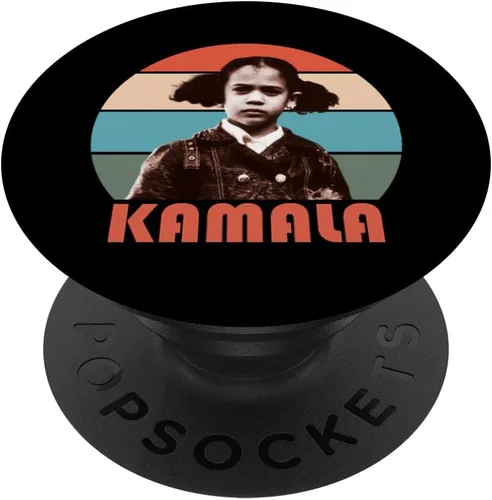Vista 6 de Kamala Harris Girl Retro Vintage Black History Black Women PopSockets MagSafe PopGrip for iPhone