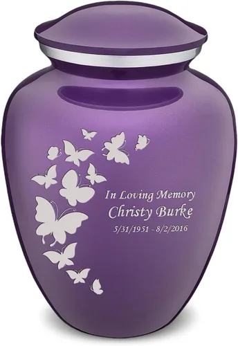 Vista 15 de Geturns Embrace Pequeñas Urnas Personalizadas de Mariposa para Cremación de Cenizas Humanas Urnas Funerarias Negras para Hombres y Mujeres 20 kg
