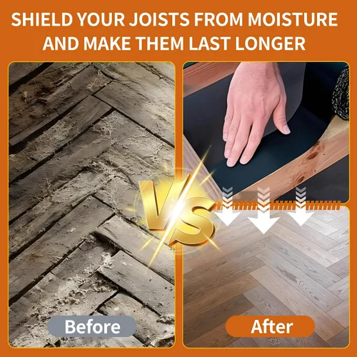 Vista 6 de Cinta para Viguetas de Cubierta de 1-5/8" x 50', 2 Rollos de Cinta Impermeable y Anticorrosión para Viguetas para la Parte Superior de Viguetas
