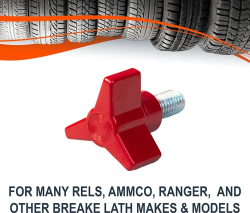 Vista 2 de Pomo de listón de freno rojo — para Rels, Ammco®, Ranger y otros — SVI # RM-40013 — Ref # 40013, 906854