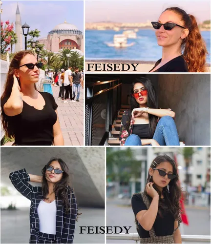 Vista 5 de FEISEDY Gafas de sol polarizadas de gran tamaño, ajuste sobre lentes de sol de moda, protección UV400, B2922, 65mm Lente negra/gris