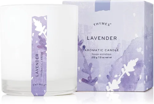 Vista 5 de Thymes Vela aromática en tarro - Vela perfumada de aroma a Coralina Acuática para una fragancia fresca del hogar - Velas mate blancas (7.5 oz)