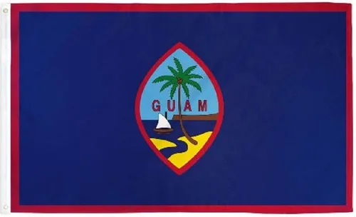 Vista 2 de Bandera impermeable de Guam Territorio Bandera del Pacífico Banderín 3x5 Interior Exterior