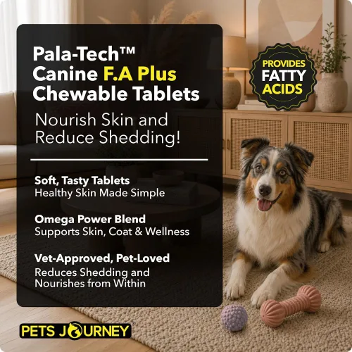 Vista 3 de Pala-Tech FA Plus - Pestañas masticables para perros pequeños, ayuda a aliviar la piel, el pelaje y las alergias, vitaminas y suplementos