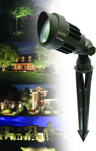 Vista 6 de Westgate Foco LED de bajo voltaje para paisaje, luz de jardín CA/CC de 12 voltios, LED integrado, 400 lúmenes, todos los accesorios incluidos