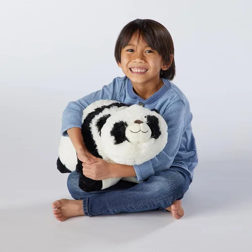 Vista 2 de Pillow Pets Originals Comfy Panda, juguete de peluche de 18 pulgadas Almohada de felpa suave, se desabrocha en una acogedora almohada por