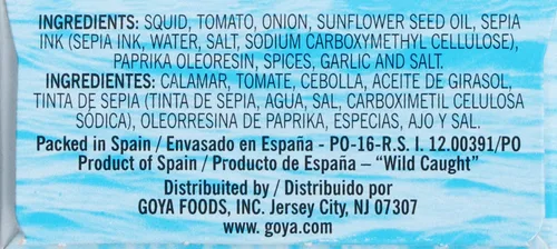 Vista 3 de Goya Foods Piezas de calamar prémium en tinta, 4 onzas (paquete de 25)