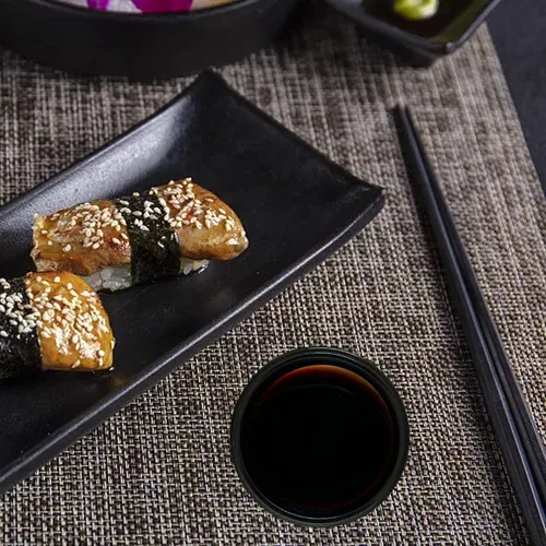 Vista 7 de 100 platos desechables de plástico para salsa, cuencos para condimentos de salsa de soja, mini bandeja de condimentos para sushi, soja, mostaza