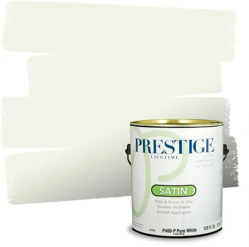 Vista 183 de PRESTIGE Pintura exterior e imprimación en uno, aloe, plano, 1 galón